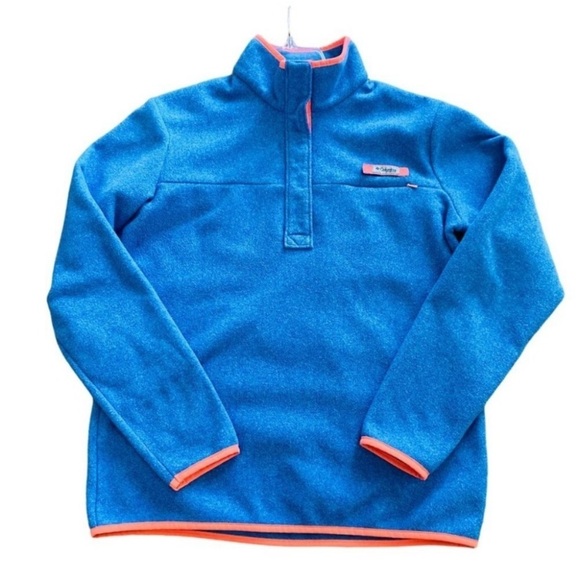 Columbia MCM Monogram Embroidered Fleece Sweater Jacket L - Picture 1 of 13